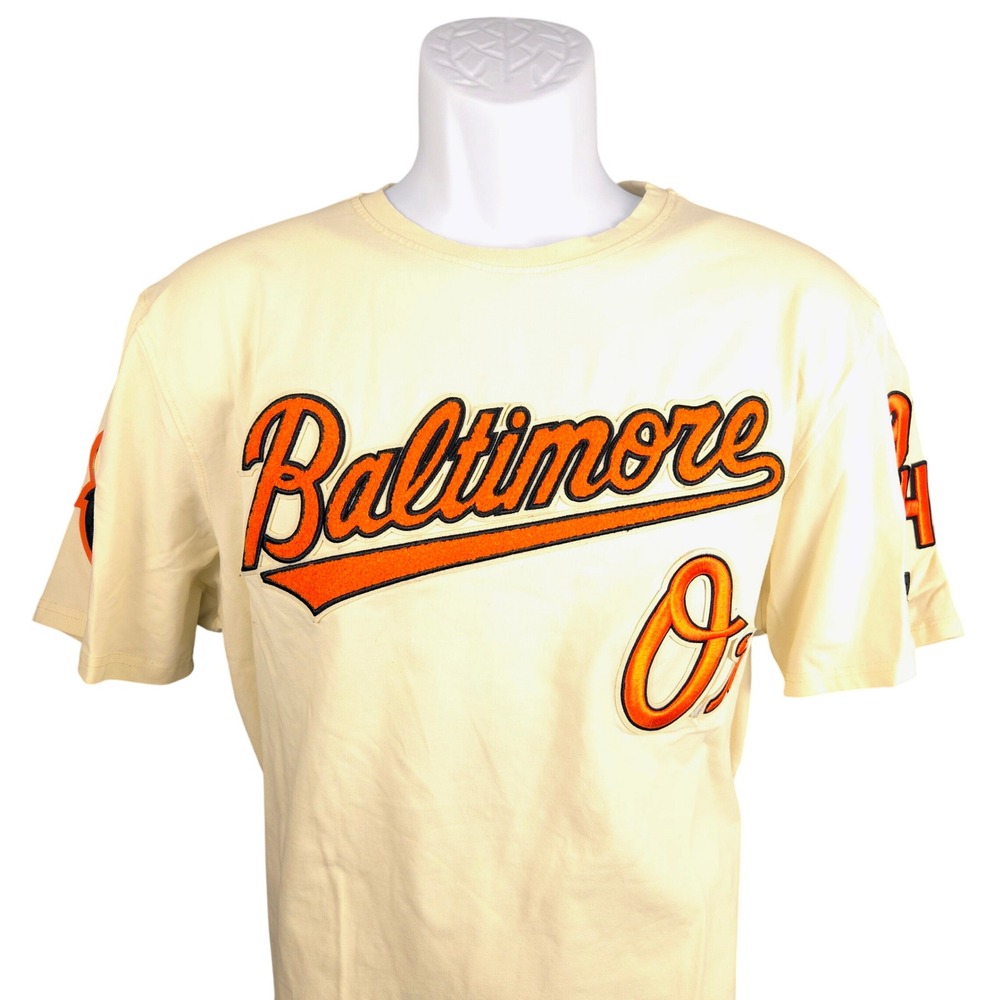 Pro Standard Baltimore Orioles DTLR Exclusive Cream‎ T-Shirt Mens Large Patches
